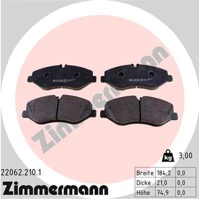 Brake Pad Set, disc brake (22062.210.1)