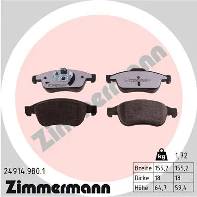 Brake Pad Set, disc brake (24914.980.1)