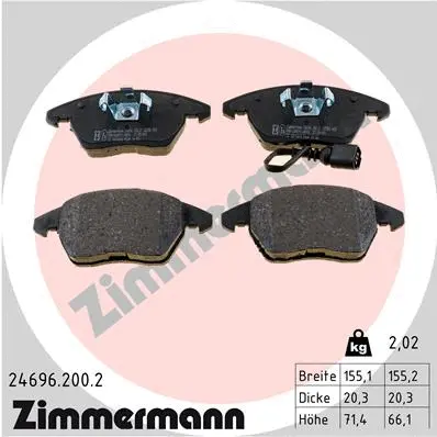 Brake Pad Set, disc brake (24696.200.2)