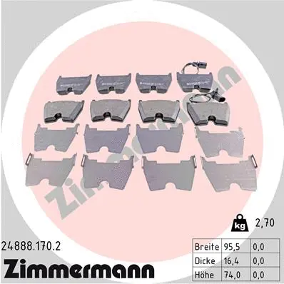 Brake Pad Set, disc brake (24888.170.2)