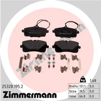 Brake Pad Set, disc brake (25328.195.2)