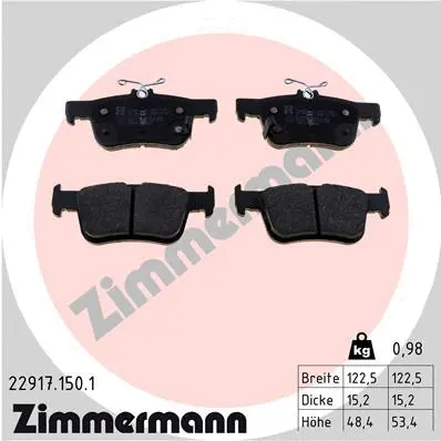 Brake Pad Set, disc brake (22917.150.1)