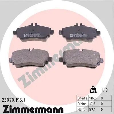 Brake Pad Set, disc brake (23070.195.1)