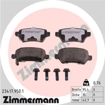 Brake Pad Set, disc brake (23417.950.1)