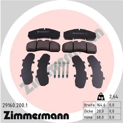 Brake Pad Set, disc brake (29160.200.1)