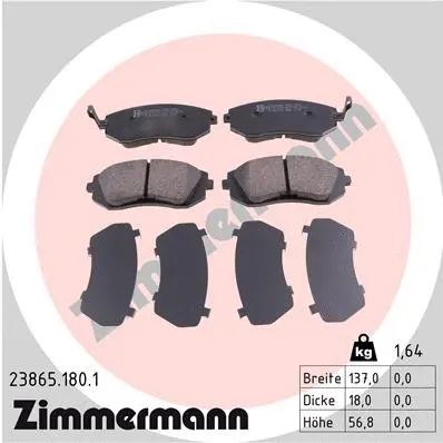 Brake Pad Set, disc brake (23865.180.1)