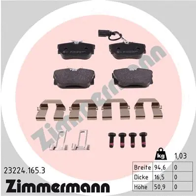 Brake Pad Set, disc brake (23224.165.3)
