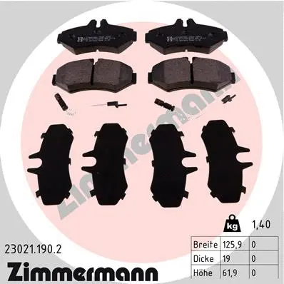 Brake Pad Set, disc brake (23021.190.2)