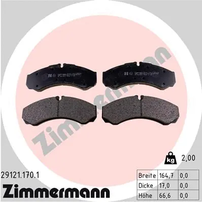 Brake Pad Set, disc brake (29121.170.1)