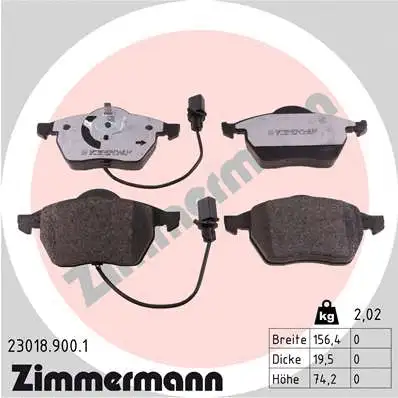 Brake Pad Set, disc brake (23018.900.1)