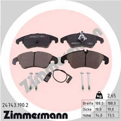Brake Pad Set, disc brake (24743.190.2)