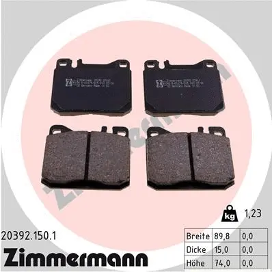 Brake Pad Set, disc brake (20392.150.1)