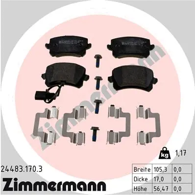 Brake Pad Set, disc brake (24483.170.3)