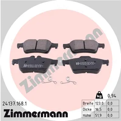 Brake Pad Set, disc brake (24137.168.1)