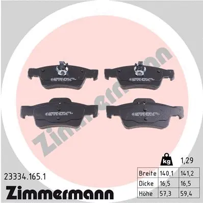 Brake Pad Set, disc brake (23334.165.1)