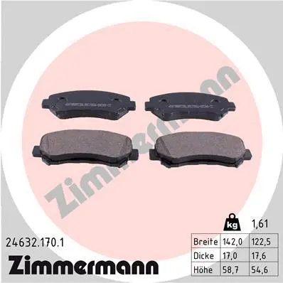 Brake Pad Set, disc brake (24632.170.1)
