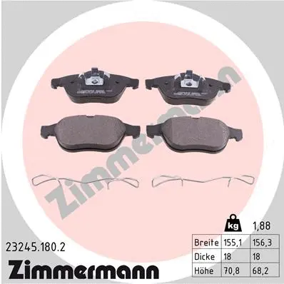Brake Pad Set, disc brake (23245.180.2)