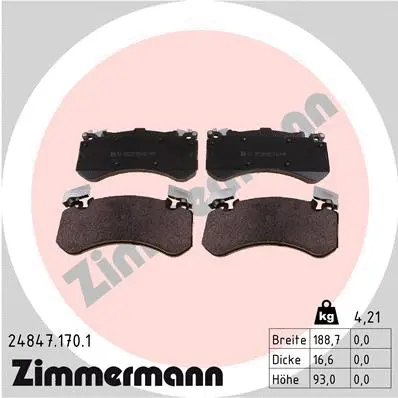 Brake Pad Set, disc brake (24847.170.1)