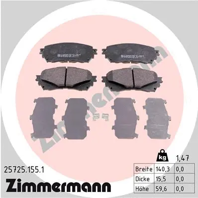 Brake Pad Set, disc brake (25725.155.1)