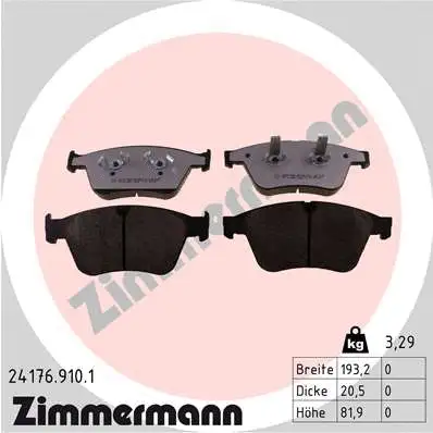 Brake Pad Set, disc brake (24176.910.1)