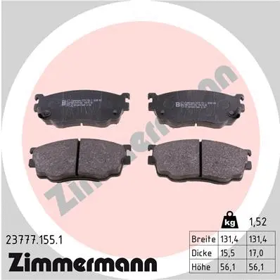 Brake Pad Set, disc brake (23777.155.1)