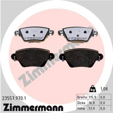 Brake Pad Set, disc brake (23557.970.1)
