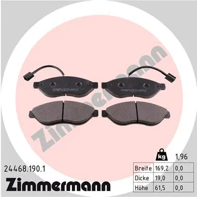 Brake Pad Set, disc brake (24468.190.1)