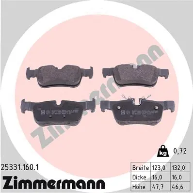 Brake Pad Set, disc brake (25331.160.1)