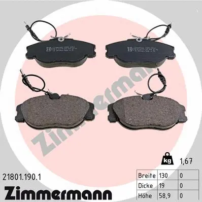 Brake Pad Set, disc brake (21801.190.1)