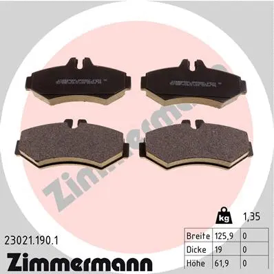 Brake Pad Set, disc brake (23021.190.1)