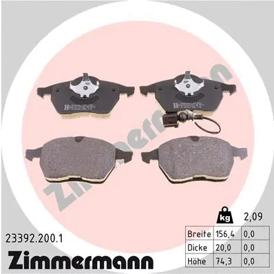 Brake Pad Set, disc brake (23392.200.1)