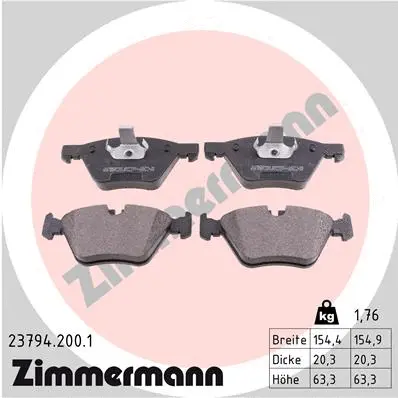 Brake Pad Set, disc brake (23794.200.1)