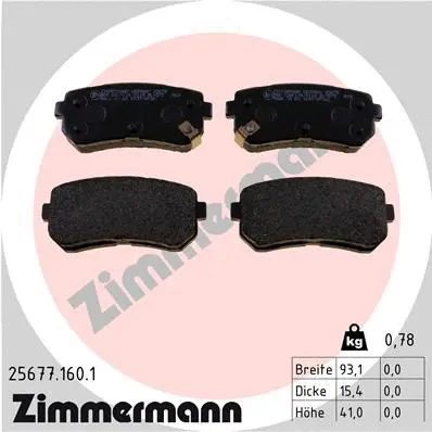 Brake Pad Set, disc brake (25677.160.1)