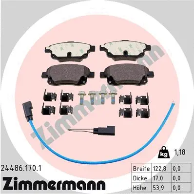 Brake Pad Set, disc brake (24486.170.1)