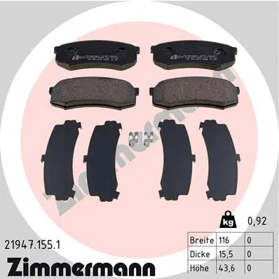 Brake Pad Set, disc brake (21947.155.1)
