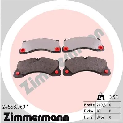 Brake Pad Set, disc brake (24553.960.1)