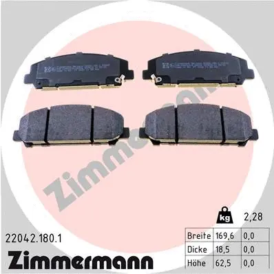 Brake Pad Set, disc brake (22042.180.1)