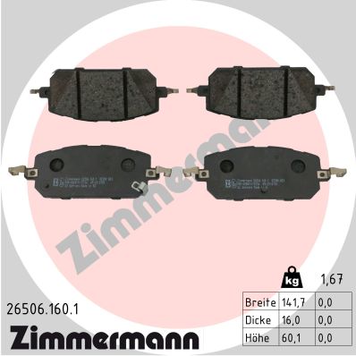 Brake Pad Set, disc brake (26506.160.1)