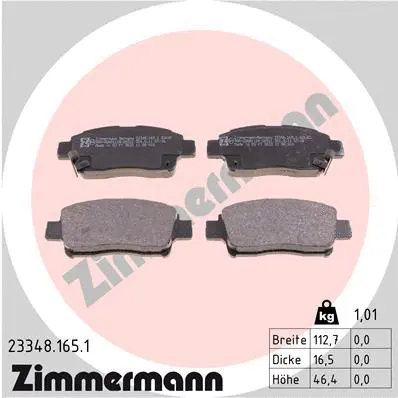Brake Pad Set, disc brake (23348.165.1)