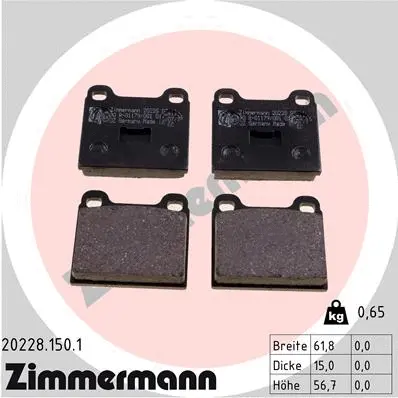 Brake Pad Set, disc brake (20228.150.1)