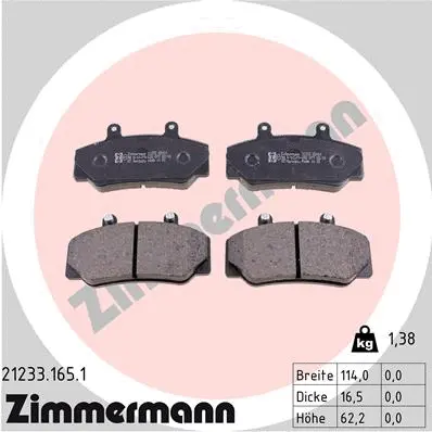 Brake Pad Set, disc brake (21233.165.1)