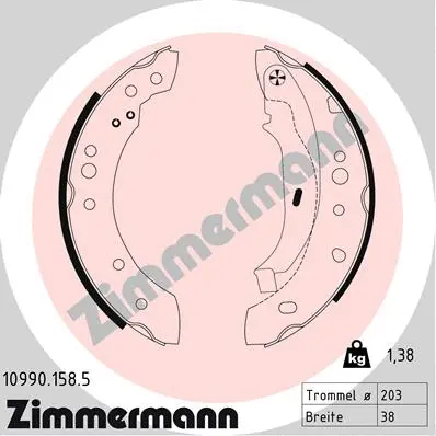 Brake Shoe Set (10990.158.5)
