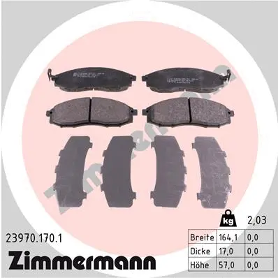 Brake Pad Set, disc brake (23970.170.1)
