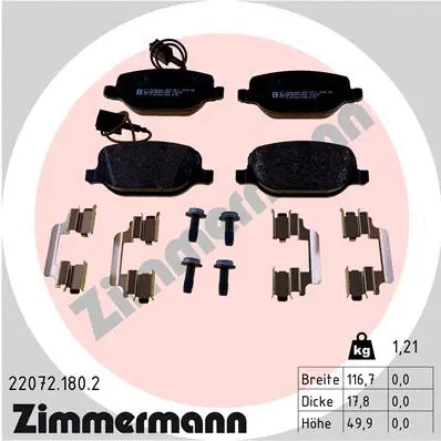 Brake Pad Set, disc brake (22072.180.2)