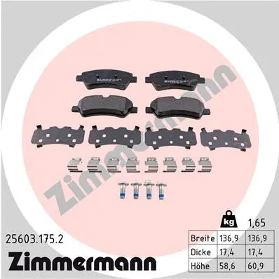 Brake Pad Set, disc brake (25603.175.2)