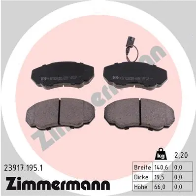 Brake Pad Set, disc brake (23917.195.1)