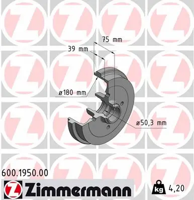 Brake Drum (600.1950.00)