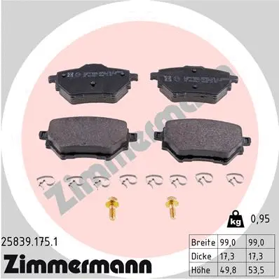 Brake Pad Set, disc brake (25839.175.1)