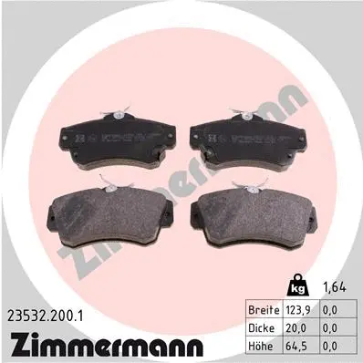 Brake Pad Set, disc brake (23532.200.1)