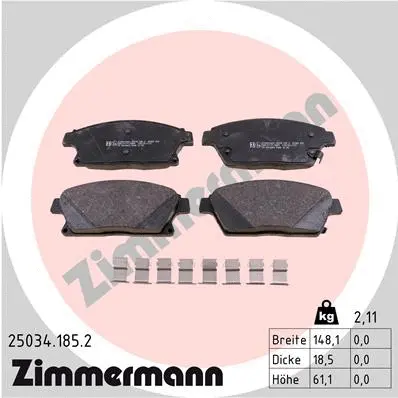 Brake Pad Set, disc brake (25034.185.2)